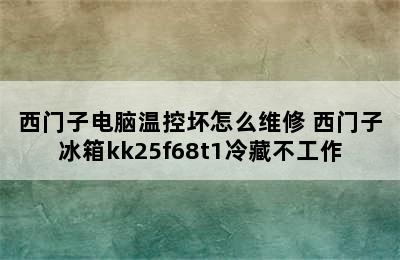 西门子电脑温控坏怎么维修 西门子冰箱kk25f68t1冷藏不工作